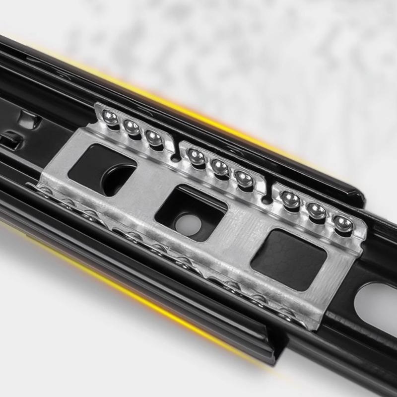 1Pair Cold Rolled Steel Drawer Slides Soft Close Drawer Track Rail Cabinet Drawer Track Slide Sliding Furniture Hardware