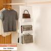 6 Pocket Hanging Handbag Organizer For Wardrobe Closet Gray Waterproof Storage Bag Door Wall Clear Sundry Bag With Hanger Pouch
