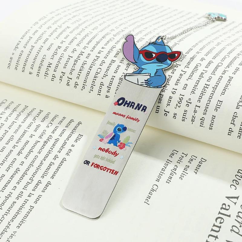 Disney Anime Cartoon Stitch Bookmarks for Book Lovers Book Accessories Disney Metal Bookmarks for Fans Collect Stationery Supplies