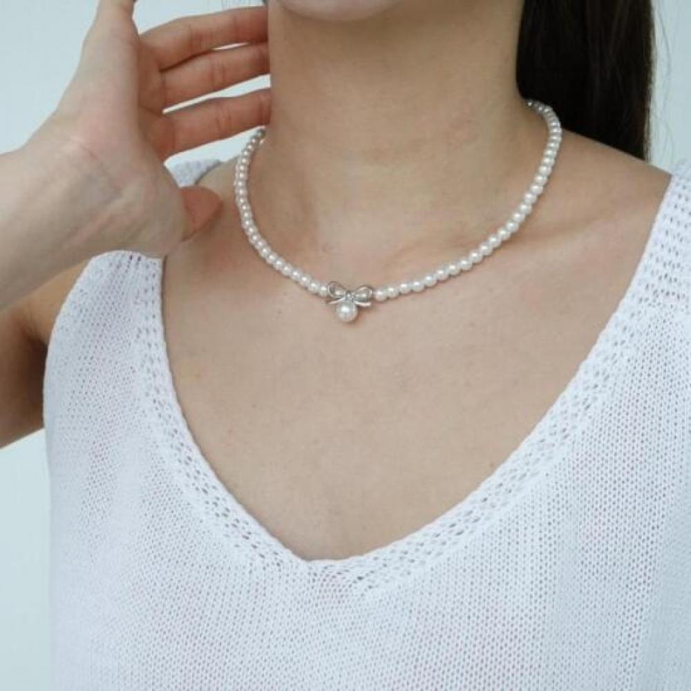 New ArrivalS Open Run Women S Necklace Grey Silver Mixed Gold beadS Pearl Knot