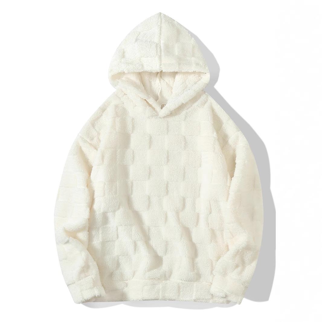 

Autumn And Winter New Slim Fit Round Neck Long Sleeved Square Grid Personalized Casual Base Shirt For Men S білий