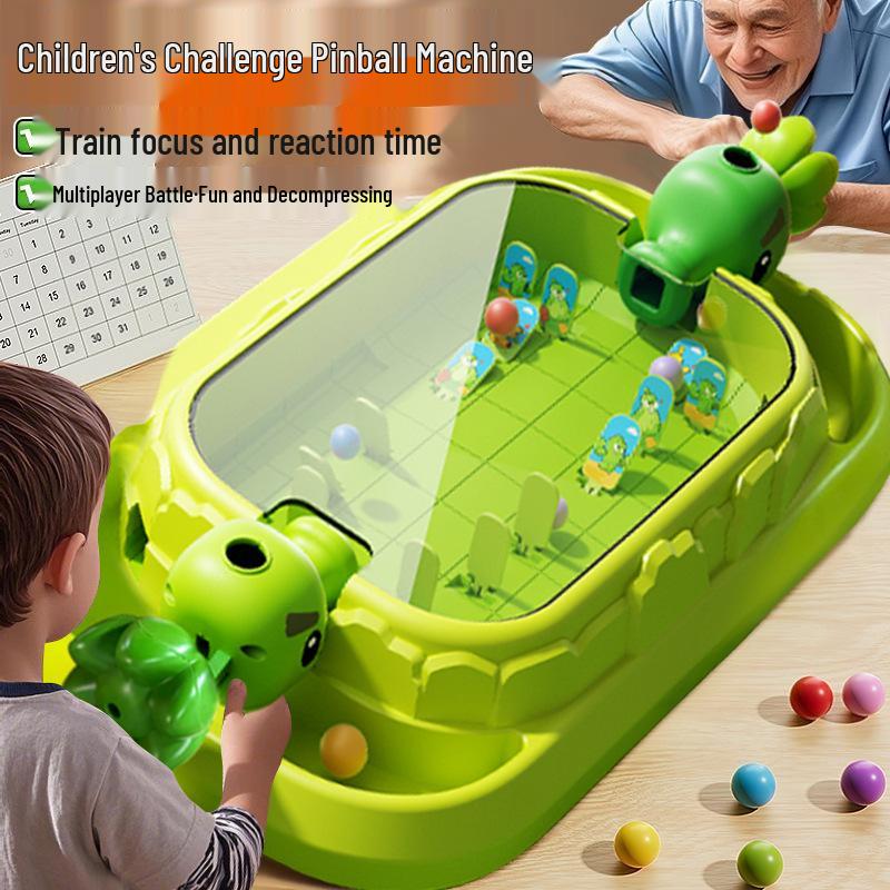 Educational Pinball Battle Game: Double Player Shooter Toy for Kids and Parents