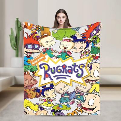 Soft Blanket Camping Rugrats Chuckie Finster Throw Blanket Flannel Bedspread For Bedroom Street Trend Sofa Bed Cover