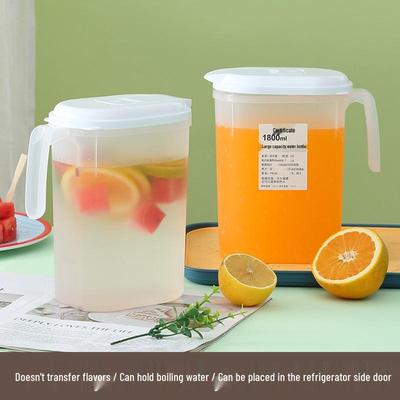 High-Temperature Resistant Cold Water Pitcher - Durable, Drop-Proof, Odor-Free, for Tea, Boiled Water, Juice, Ice, and Refrigerator Use.