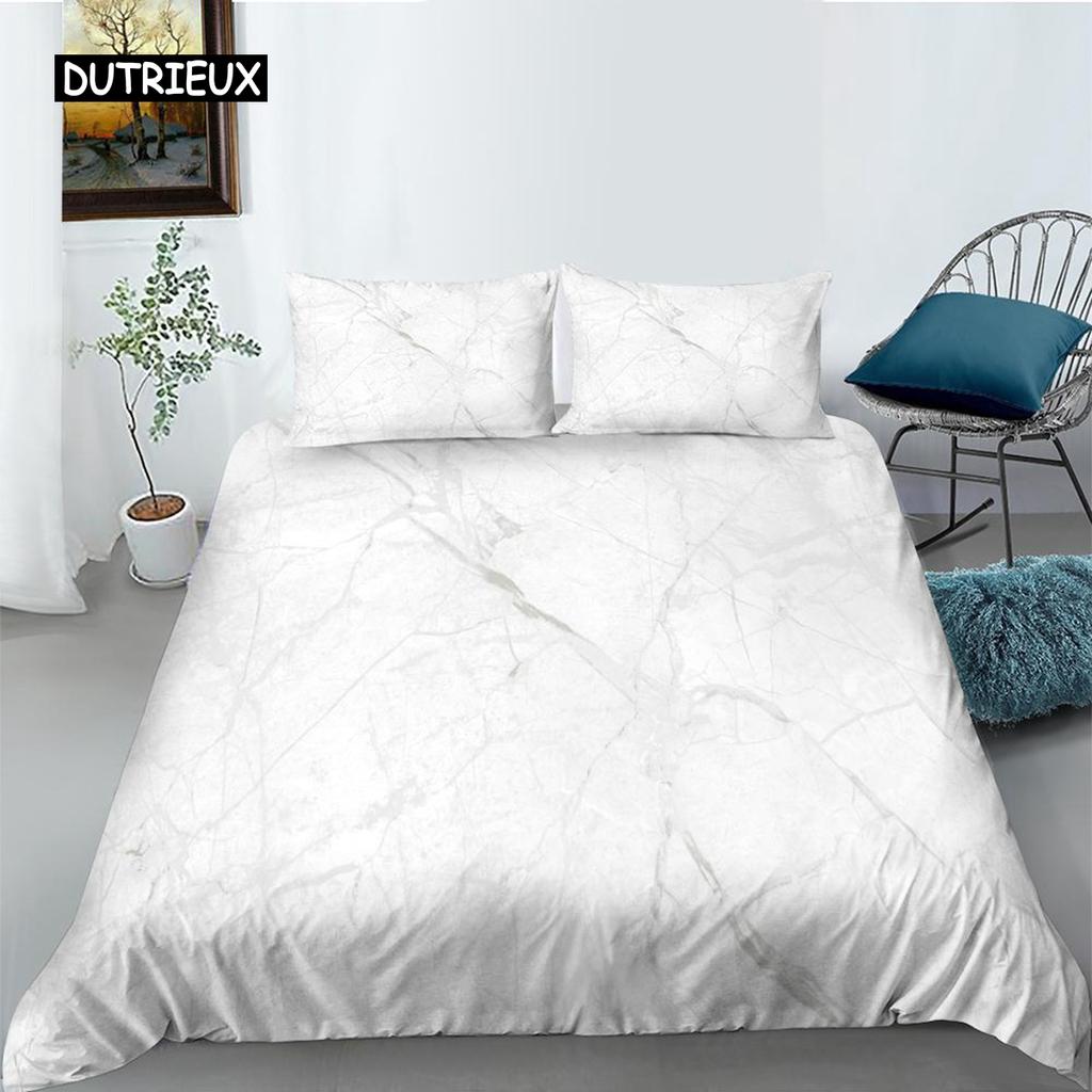 Marble Duvet Cover Set Pink Printed Queen Size Bedding Set Polyester Abstract Print Decor Golden Comforter Cover for Girls Teens