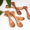 Creative Wooden Cartoon Spoon Small Wooden Spoon Honey Spoon Smooth Wooden Teaspoon Coffee Oval Wooden Spoon