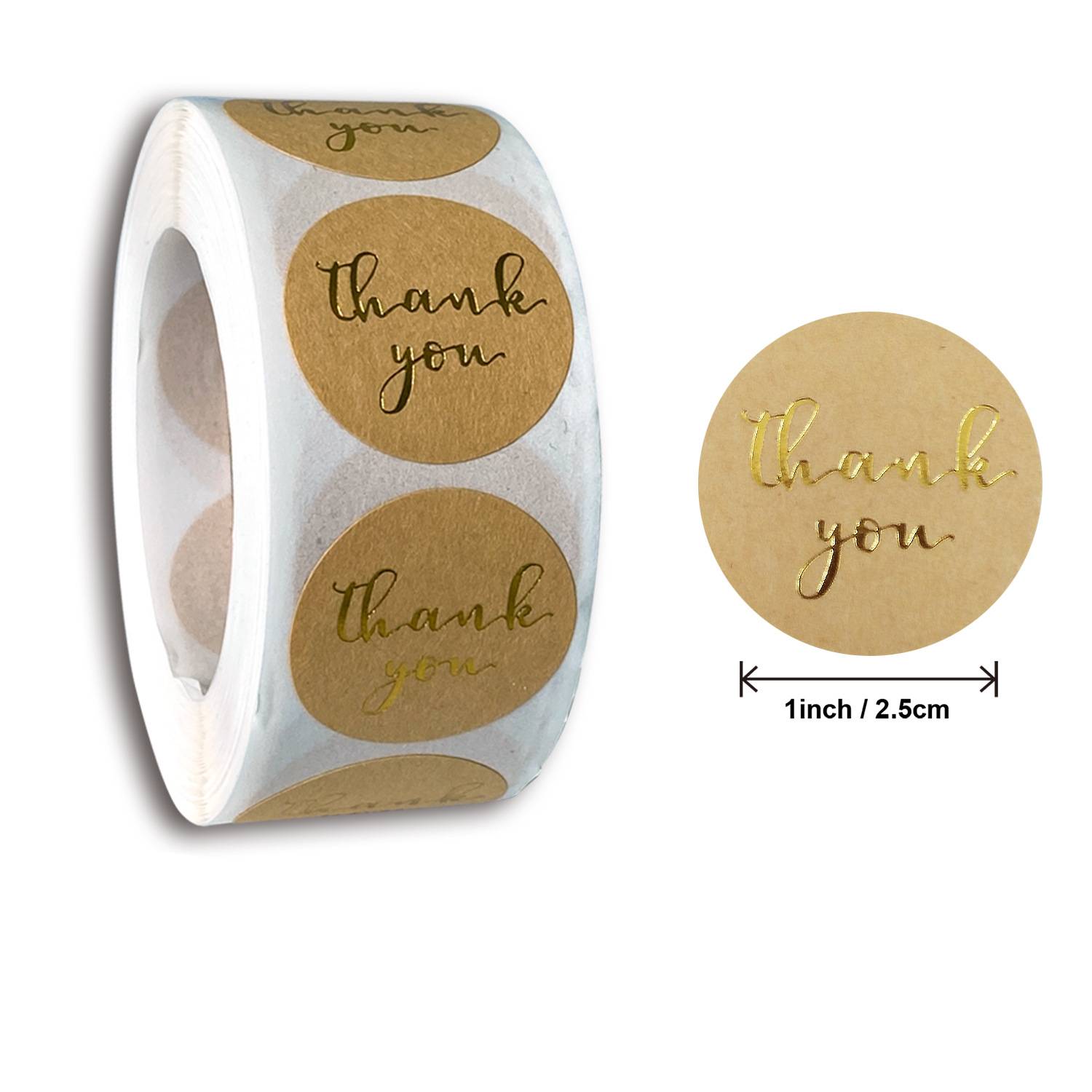 Poshmark Shipping Supplies Gold Heart Thank You Stickers - 2 Rolls Of 500 Envelope Seals For Wedding & Gift Packaging 1 Inch Gift Labels