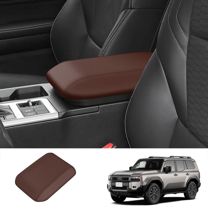 For Toyota Land Cruiser 250 Prado LC250 2024 2025 ABS Leather Center Console Armrest Box Cover Pad Anti-Scratch  Accessories