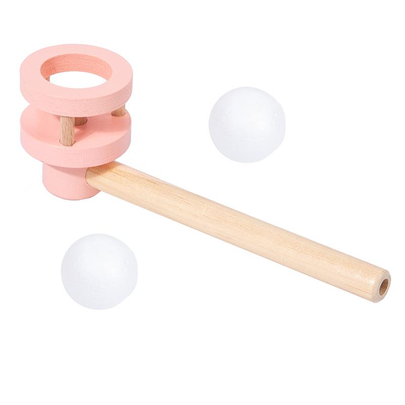Wooden Floating Blow Ball Game: Classic 80s Nostalgic Sensory Training Toy for Kids