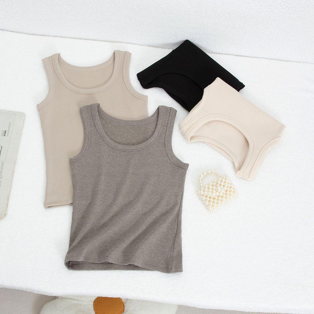 Women's Slim Fit Brushed Sleeveless Camisole - Warm Autumn/Winter Base Layer