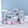 32-Inch Silver Large Number Foil Balloon for Birthdays and Photos