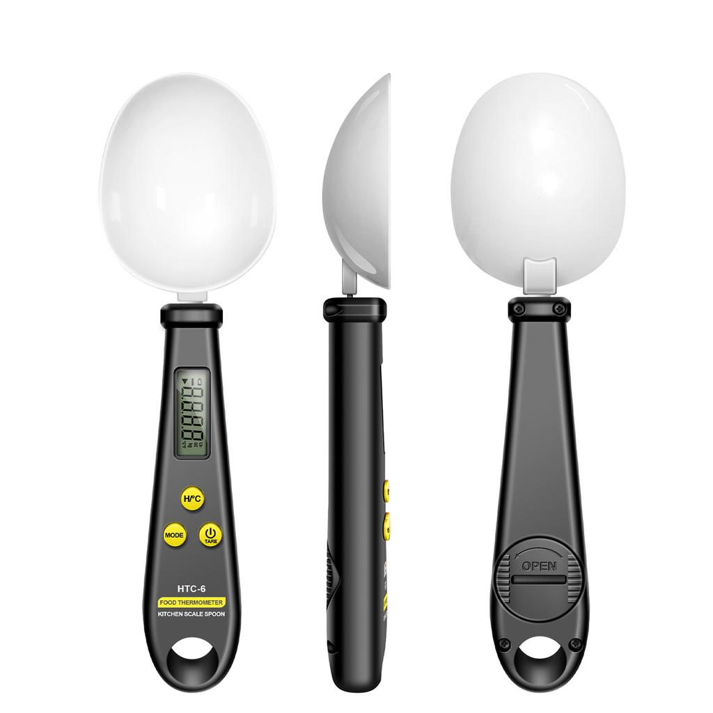    -6 Multifunctional Digital Display 2-in-1 Electronic Scale Measu  Spoon Weighing Gram Meter Measu  Spoon Scale Kitchen Thermometer