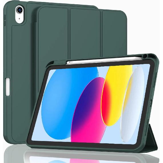 Case for iPad A16 11th A19 12th Generation Case  10th Air6/7/8th Mini 1/2/3/4/5/6/7  iPad Pro 11"12.9" PU Tri-folding with Pencil Holder Smart Cover