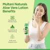 Multani Naturals Aloe Vera Lotion with Shea Butter Lightweight Non Sticky Hydrating Body Lotion for Dry Skin Summer Care Pack of 2 x 100 ml