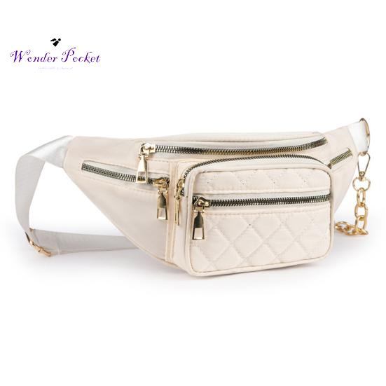 Привлекательная поясная сумка с регулируемым ремешком, однотонный подарок белый