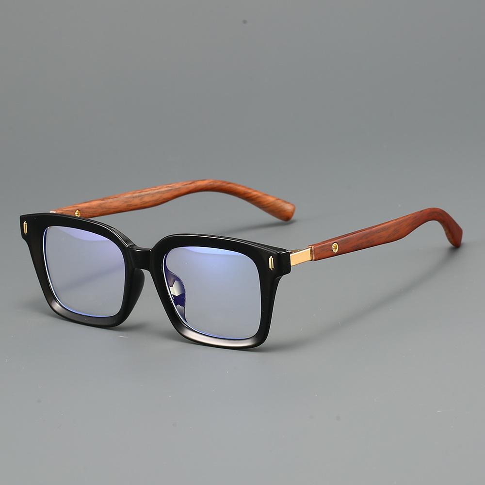 2519 Anti-Blue Reading Glasses Men'S Japan And Korea Tide Imitation Wood Frame Advanced Sense Can Be Matched With Degree Myopia Glasses