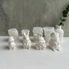 Easter Rabbit Candle Mold DIY Aromatherapy Gypsum Silicone Mold Birthday Gift Small Rabbit Silicone Mold for Window Display