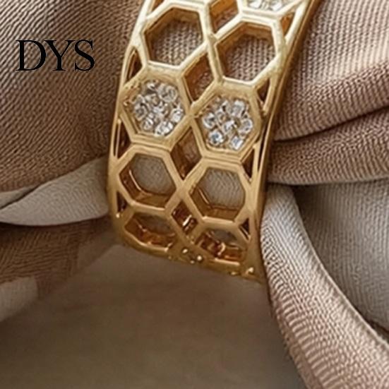 Hollow Honeycomb Scarf Accessory Silk Ring, Hollow-out Bandana Slide Fashion Ring Rhinestone Holder for Women Neckerchiefs Shawls Shirts Stylish
