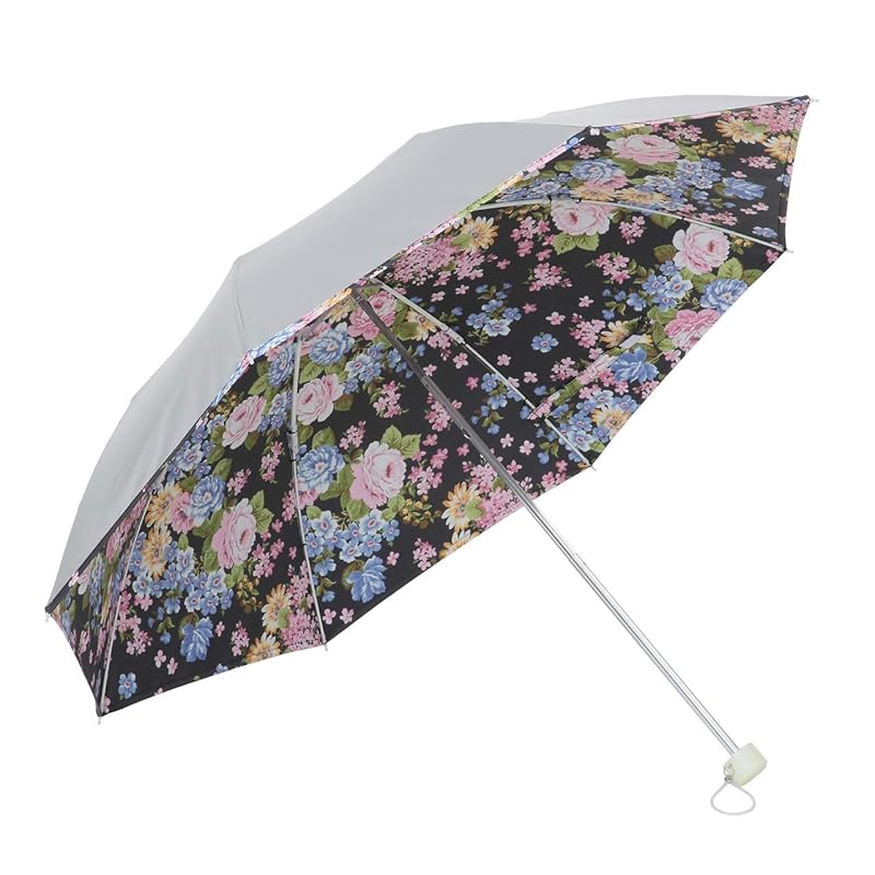 

parasol lightweight folding ladies For both rain and shine UV cut shading heat shield Cool Umbrella [LIEBEN-0590(0577)] (rose black)