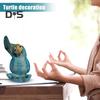 Yoga Meditation Sitting Turtle Figurine Resin Sea Turtle Statue Model Animal Sculpture Ornament Indoor Outdoor Garden Home Office Decoration Birthday