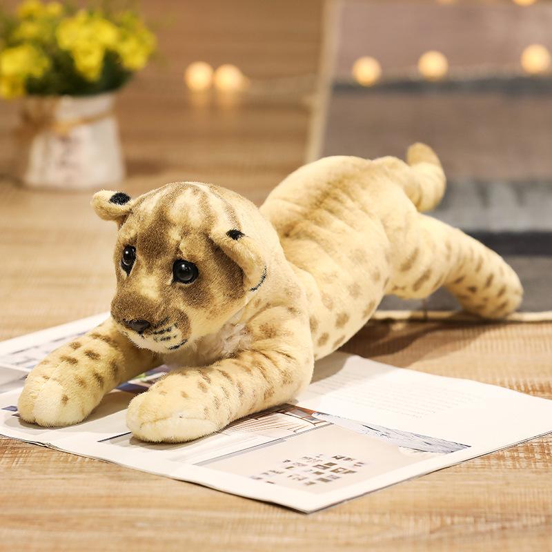 Plush Animal Toys: Tiger, Leopard, Golden Leopard, Lion Dolls for Home Decoration