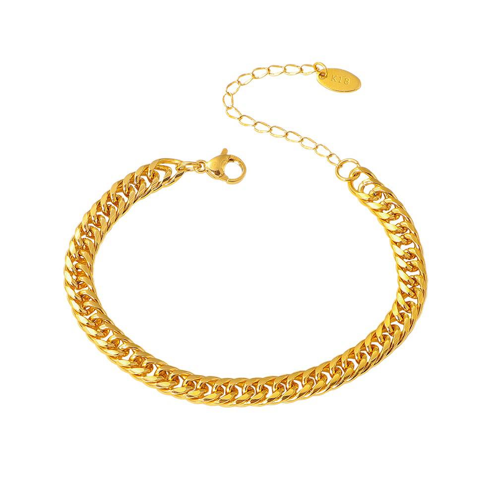 Trendy Hip Hop Cuban Chain Titanium Steel Bracelet - Cool, Stylish, Simple Fashion Jewelry