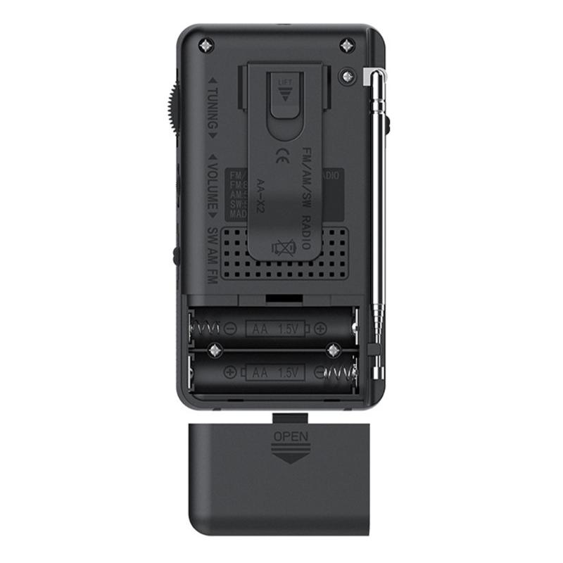 Pocket Sized Radio FM AM SW Reception LED Flashlights Headphone 3.5mm Plugs Ideal for Camping Hiking Daily Activity