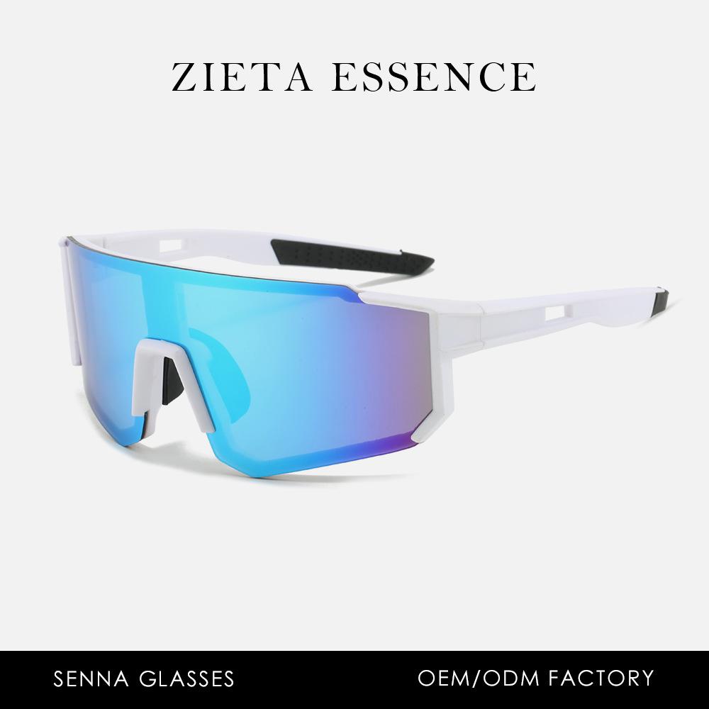 Outdoor Riding Half-Frame One-Piece Colorful Sunglasses Windproof Neutral Punk Mountaineering Sunglasses For Men And Women