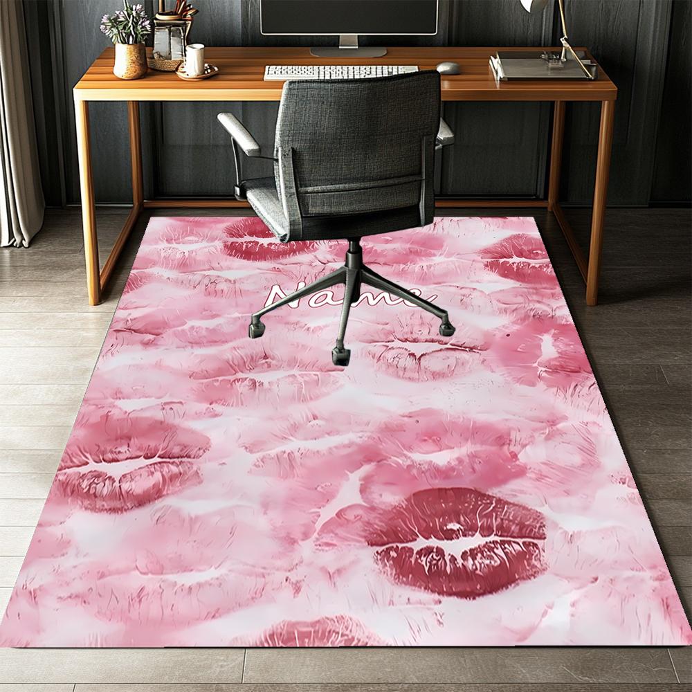 Custom Name Love Printed Carpet,Rug for Office Chair Living Room Bedroom Kitchen Room Decor Gifts.