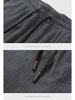 Men's Summer Ice Silk Two-Piece Casual Suit - Short-Sleeved Top & Loose Cropped Pants