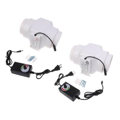 Inline Duct Fan 110mm Ventilation Exhaust Boosters Fan Filter Duct Kit 13W/16W Extractor Blower Adjustable Speed