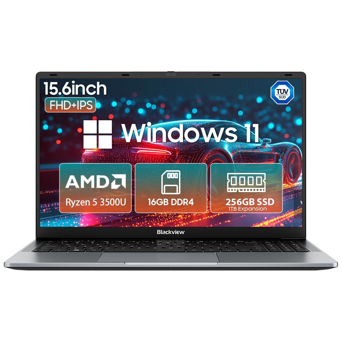 Blackview Acebook 6 Laptop mit AMD Ryzen 5 3500U 16GB RAM 256/512GB SSD Integrierte Grafik Windows 11 Home 180° (16+256)3500U grau