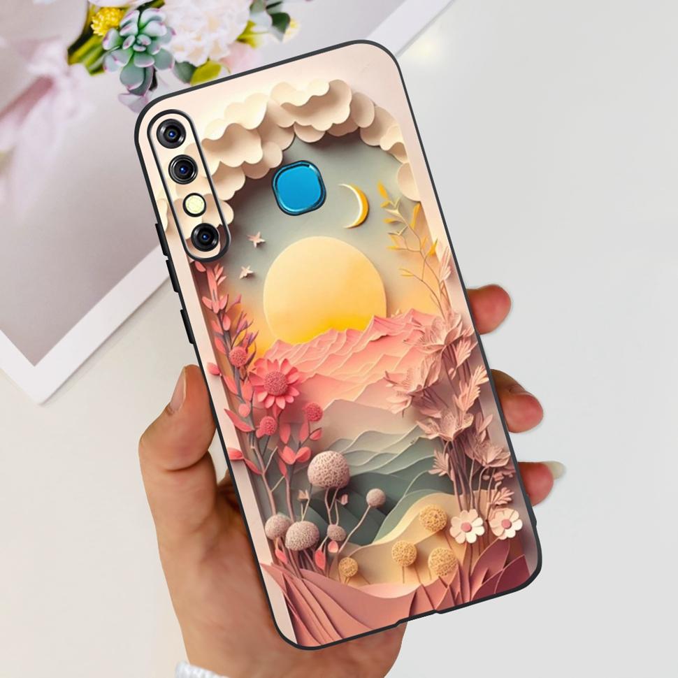 For Infinix Hot 8 2019 Case Cute Panda Butterfly Soft TPU Phone Case For Infinix Hot 8 Hot8 Back Cover X650C X650B Coque Bumper