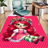1pc Strawberry Princess6 Design Area Rug - Non-Slip, Soft & Cozy Floor Mat for Living Room, Bedroom, Office - Indoor/Outdoor Decorative Carpet