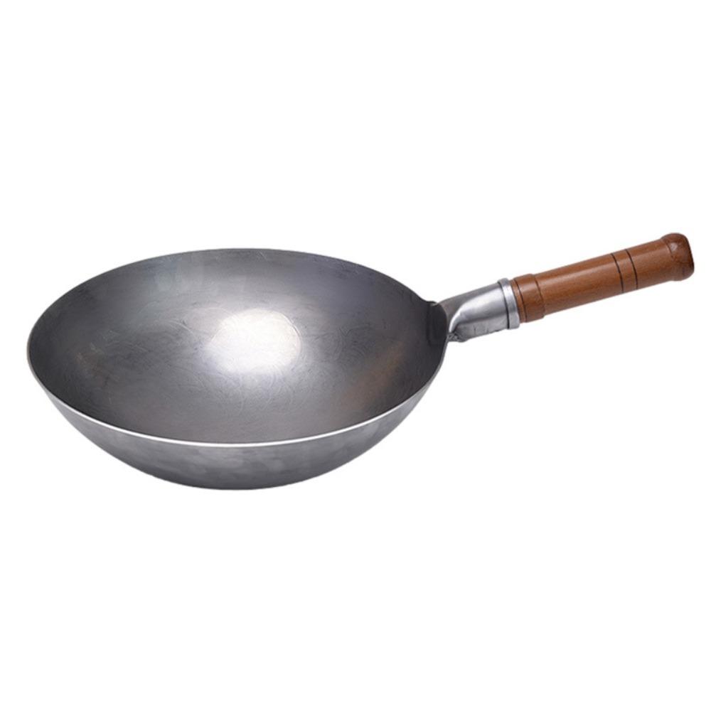 

Universal Chinese Traditional Frying Wok Round-bottomed Non-stick Pan Hand Hammered Iron Wok Chef 30 cm/11.81 in