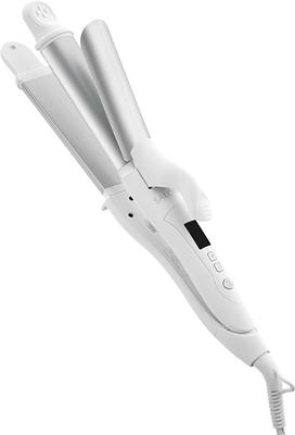 SALONIA 2'si 1 Arada Düzleştirici ve Bukle Maşası 32mm Profesyonel Özellik 220℃ Beyaz SL-002A