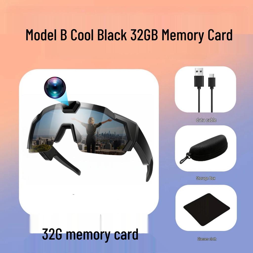 Cycling Smart Glasses with Built-In Camera for Outdoor Photo and Video Recording