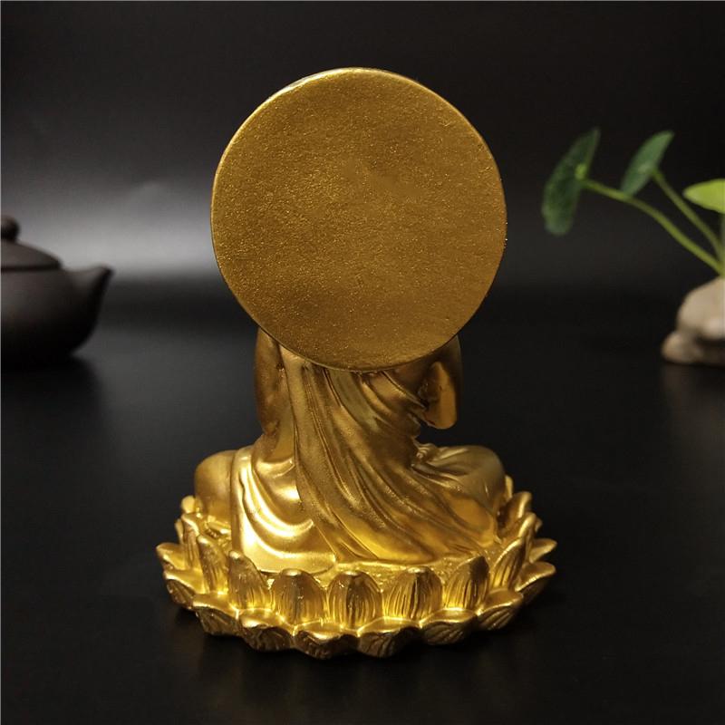 Golden Buddha Statue Hindu God Sculpture Figurines Ornaments Resin Craft Lucky Gifts Wealth For Home Decoration Buddha Statues