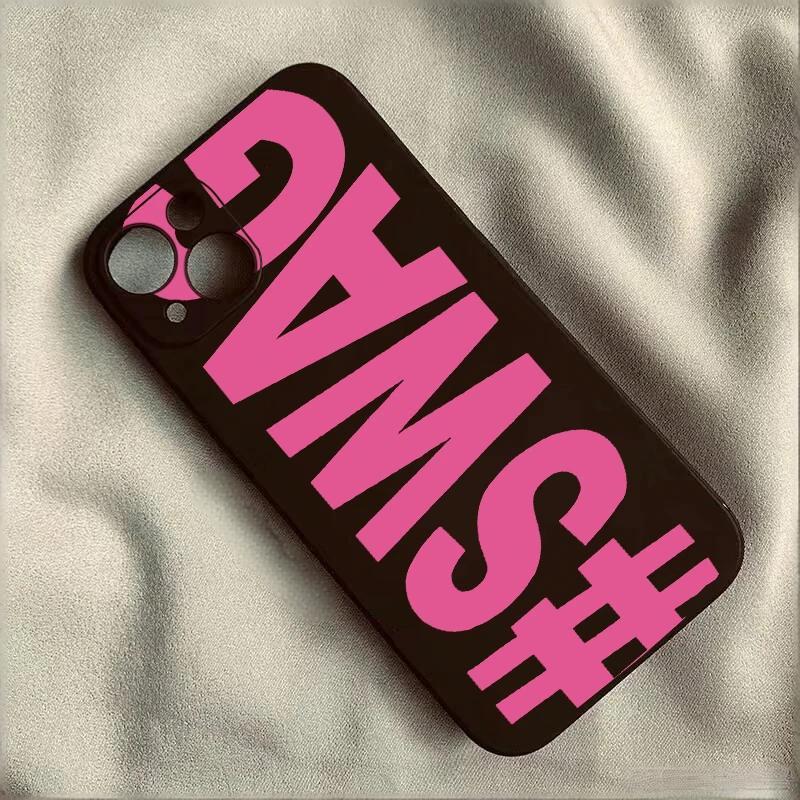 

English Letters SWAG Phone Case For iPhone 17 16 15 11 12 14 13 Pro Max Mini XS XR 7 Plus 17E Shockproof Silcone Cover Fundas iPhone 14 Pro