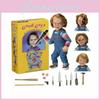 Ultimate Chucky Kult Horror Serie Actionfigur 10cm Mörderische Puppe Mit Austauschbaren Kopfskulpturen Zubehör