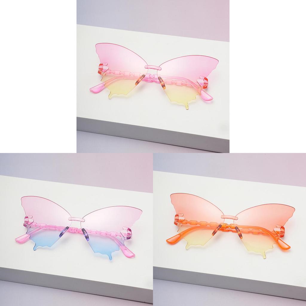 Butterfly Eyewear Unisex Frameless Sunglasses With Resin Lenses For Travel And Fashion