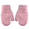 1 Pair Women Mittens Double-layers Cute Stretchy Soft Thickened Cold Resistant Solid Color Autumn Winter Girls Gloves for Riding