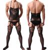 Sexy Adult Couple Sex Man's Fishnet Lingerie Jumpsuits Male Sheer Babydoll Nightwear Sleepwear Porn Gentlemen Underwear