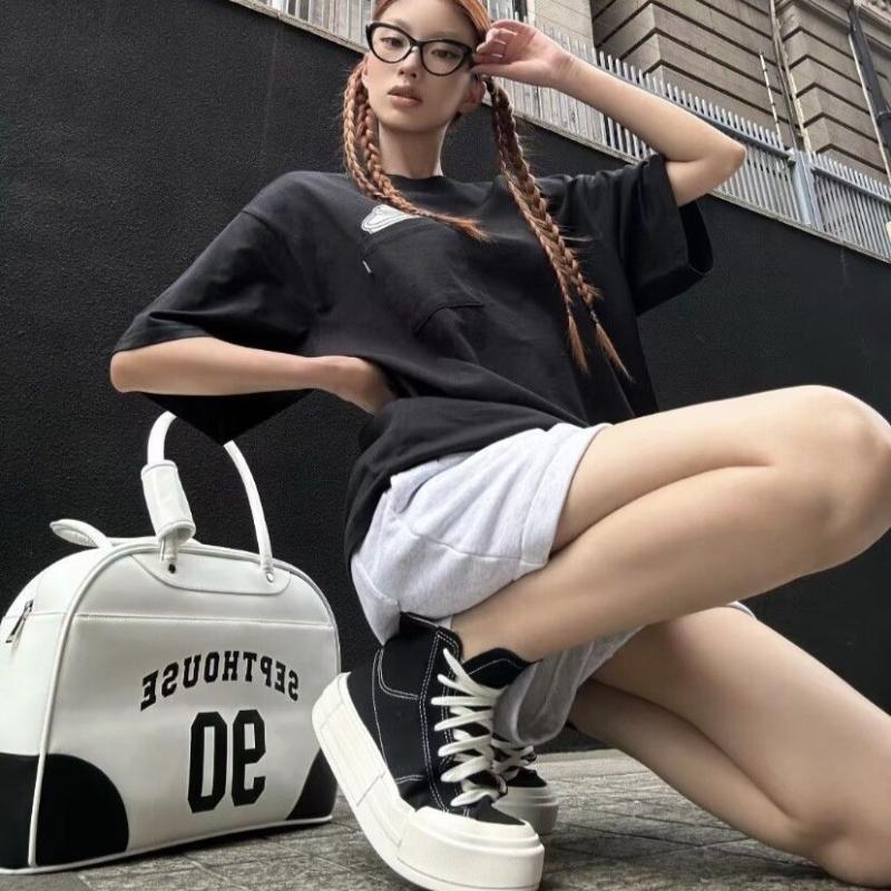 Fashion AJGS New Spring and Autumn High Top Women's Sports Shoes Thick-Soled Lace-up Casual Canvas Couple Sports Shoes Zapatillas Mujer