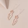 Face Alloy Unique Outline Drop Earrings For Women 2021 Summer Collection
