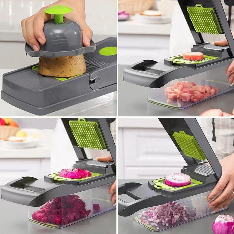 15IN1 Multifunctional Vegetable Cutter Potato Slicer Carrot Grater Kitchen Accessories Gadgets Steel Blade Kitchen Tool