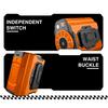 High-Speed Waist Clip Fan with LED Light Portable Cooling Fan Rechargeable Clip-on Fan for Outdoor Camping