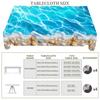 1 Peça de Toalha de Mesa Estampada com Tema de Verão Oceano, Oceano, Praia, Design de Padrão de Concha, Estrela do Mar, Adequada para Festas de Feriado de Primavera e Verão, Campin