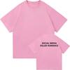 Summer Social Media Killed Romance fashion print T Shirt  Cotton Tees Aesthetic Valentine's T-Shirt Unisex High Quality Y2k Tops