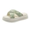 Beautiful one-word thick-soled slippers for women to wear 2025 summer new versatile ins tide non-slip seaside vacation beach